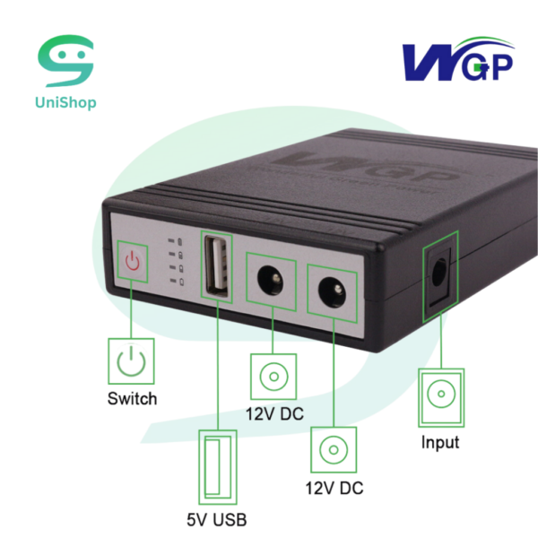 WGP Mini UPS 5V 12V 12V Volt Output for Router, Onu, CC Camera Backup - Image 2