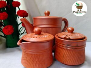 মাটির তৈরি হ্যান্ডক্র্যাফটেড টি সেট 
