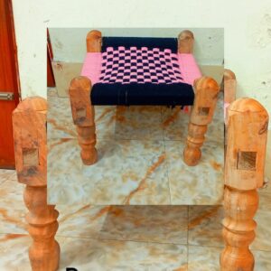 Handwoven Wooden Charpai Stool
