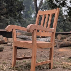 Solid Wooden Arm Chair – Natural Elegance & Comfort