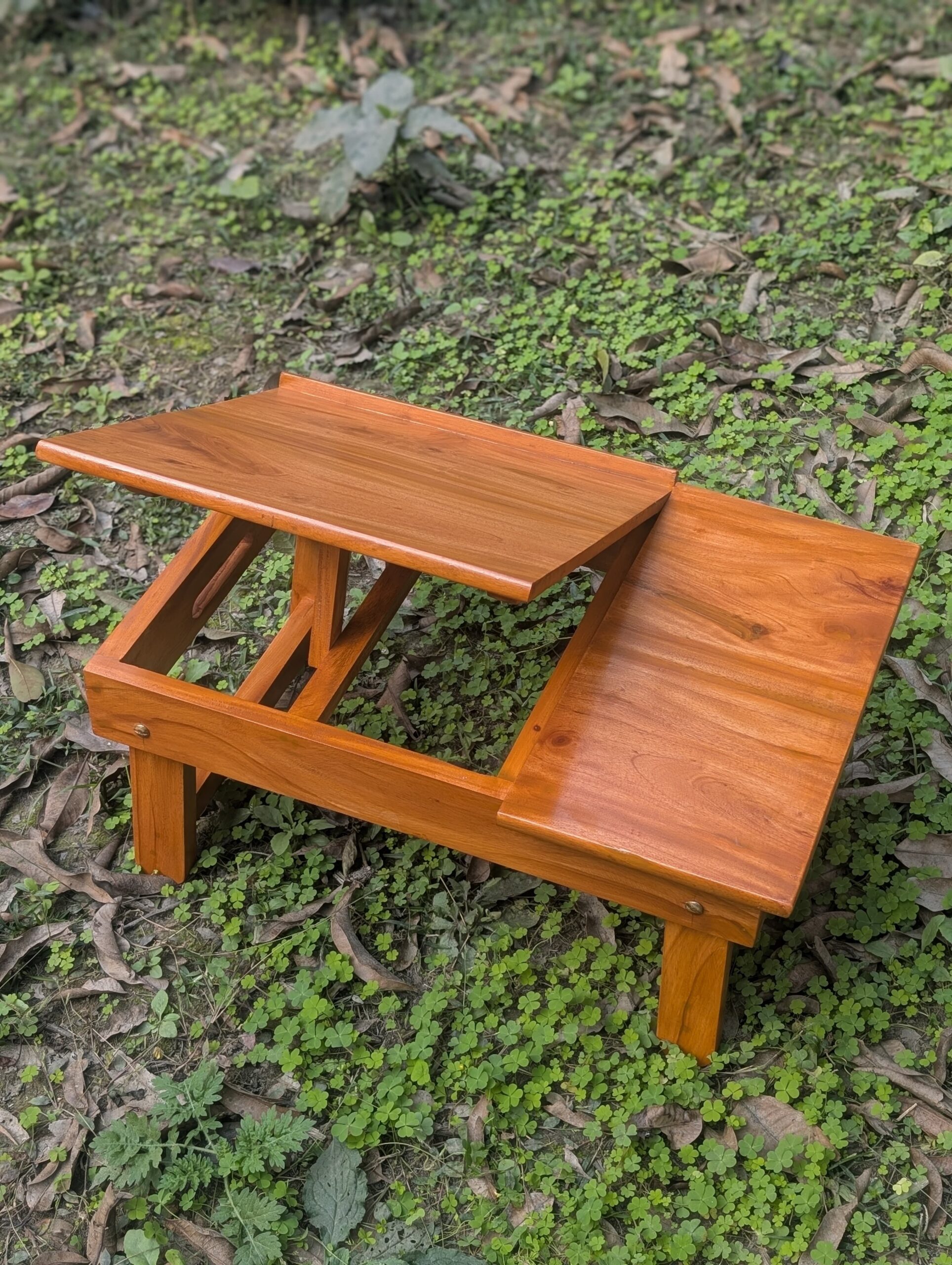 2-Part Wooden Bed Table (Multi-Purpose) - Image 5